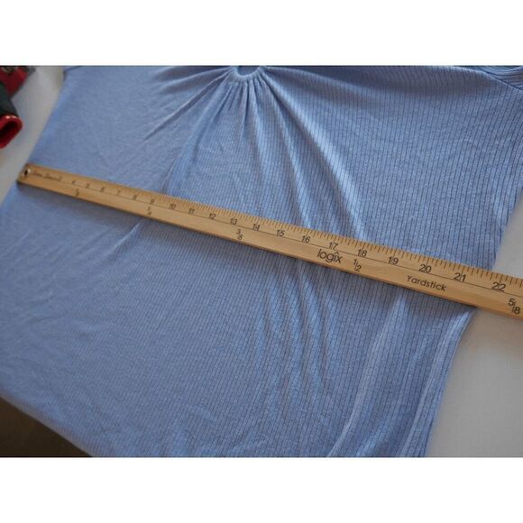 ELLA Rafaella Women's Plus Size O-Ring Ribbed V-neck Long Sleeve Top 1X - Picture 5 of 10